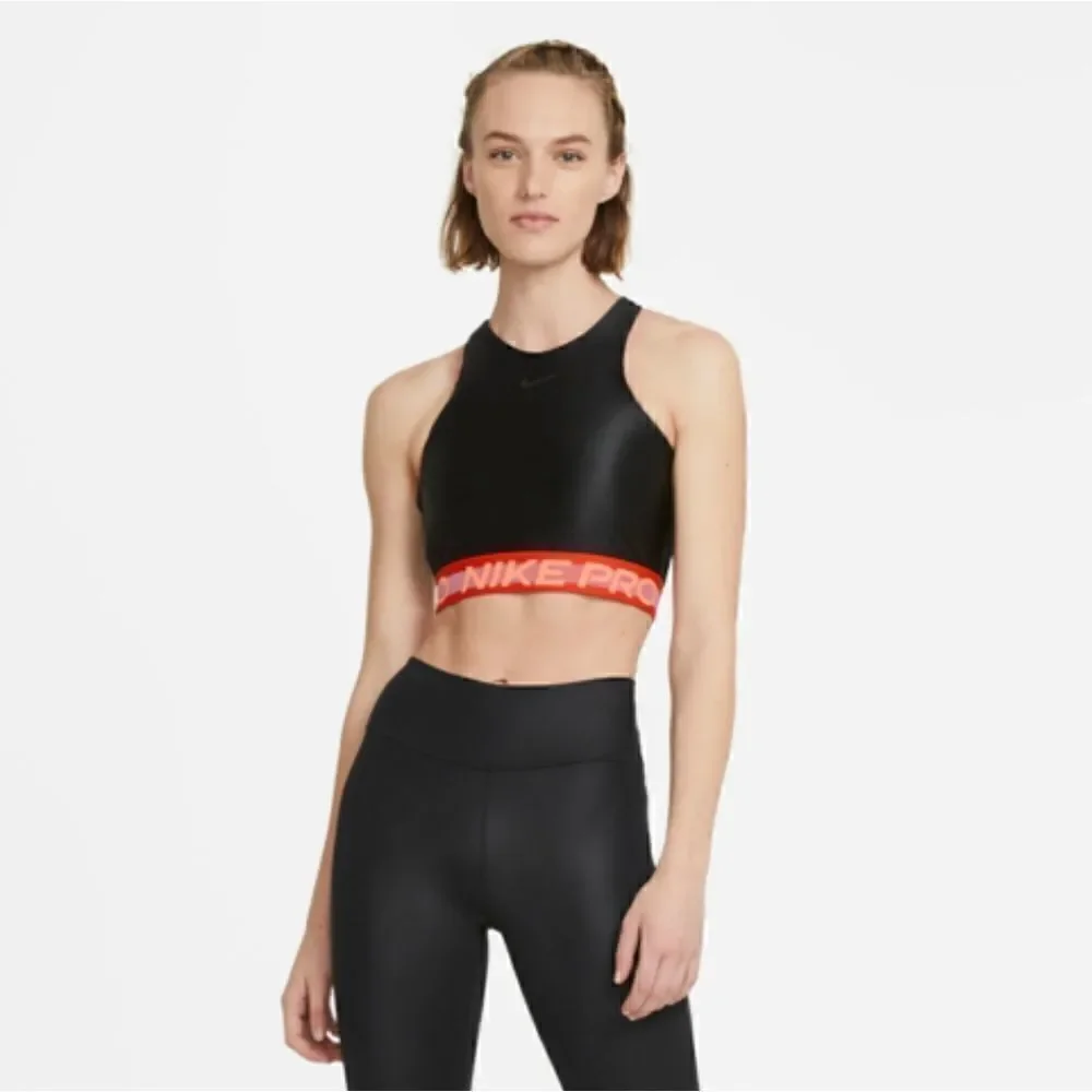 Nike Pro Intertwist Women's Cropped Tank Black Red